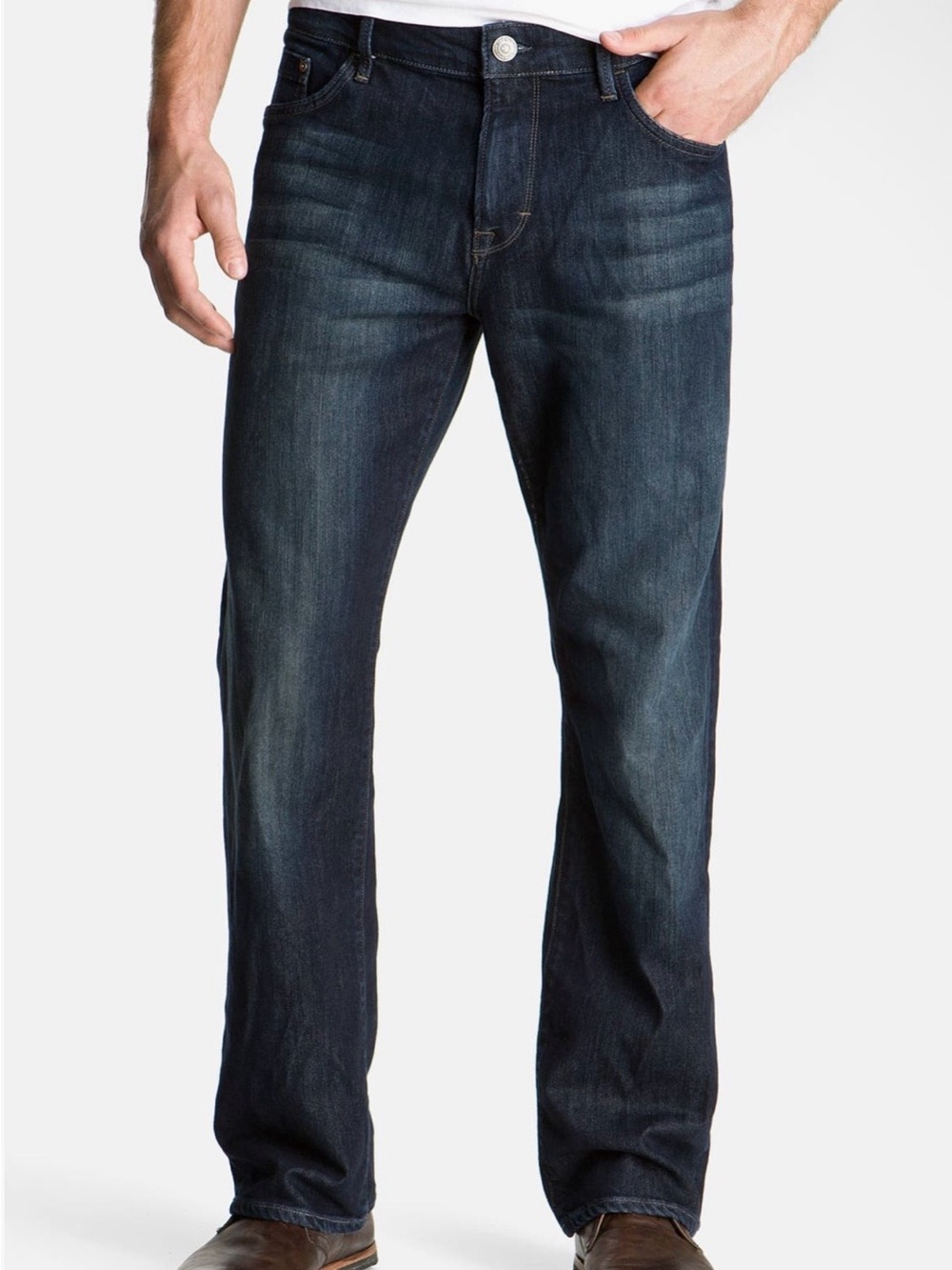 Mavi Men's Dark Blue Relaxed Straight Jeans 40x30